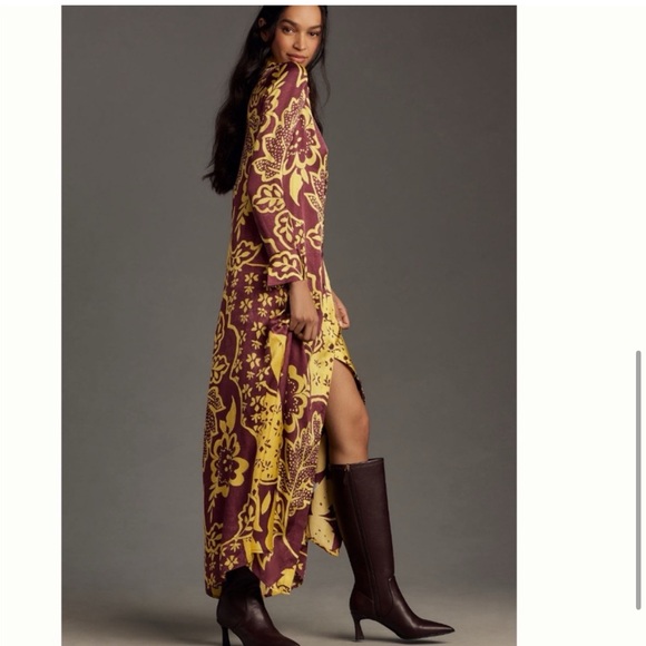 NWT Anthro Corey Lynn Calter Long-Sleeve Printed Shirt Dress - Picture 4 of 7